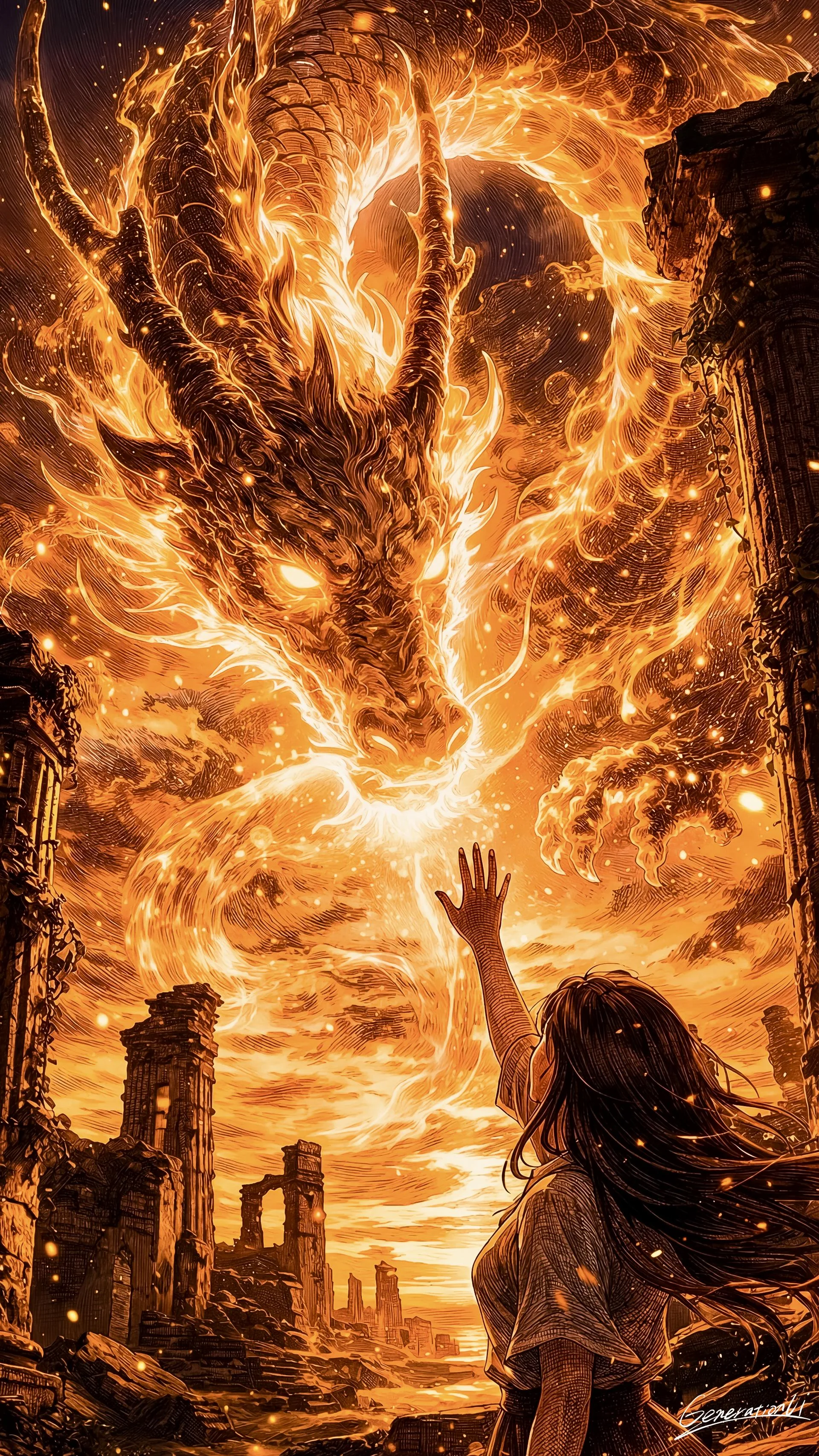 The Sky Burns, and Fate Moves / Phone Wallpaper Archives picture 1 of 1