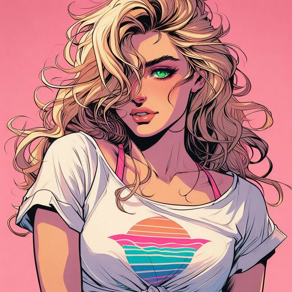 Vaporwave Portraits - Comic Style picture 5 of 7