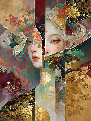 Fragmented Human Faces'