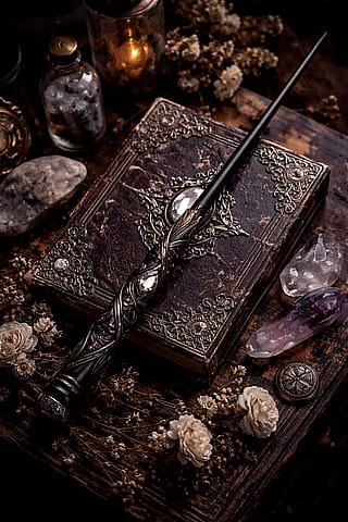 Harry Potter fans. I asked ChatGPT what my wand quality says about my personality after I told it my wand would be black walnut wood, unicorn hair core, 12.25 inches and hard flexibility. It told me, then it generated this image after asking it to.'