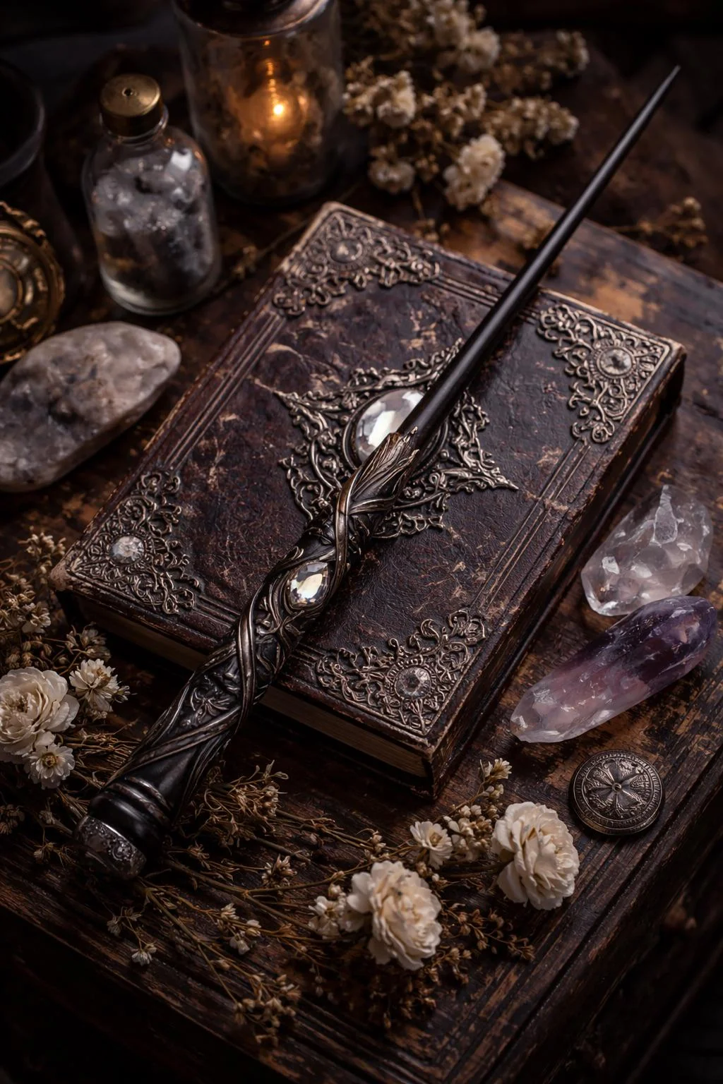Harry Potter fans. I asked ChatGPT what my wand quality says about my personality after I told it my wand would be black walnut wood, unicorn hair core, 12.25 inches and hard flexibility. It told me, then it generated this image after asking it to. picture 1 of 1