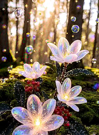 A Fairy Realm or Spirit Garden — perhaps where forest spirits dwell, or where dreams take root.'