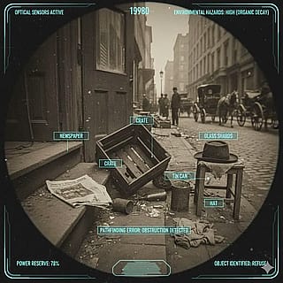 Robot as time traveler into year 1890'