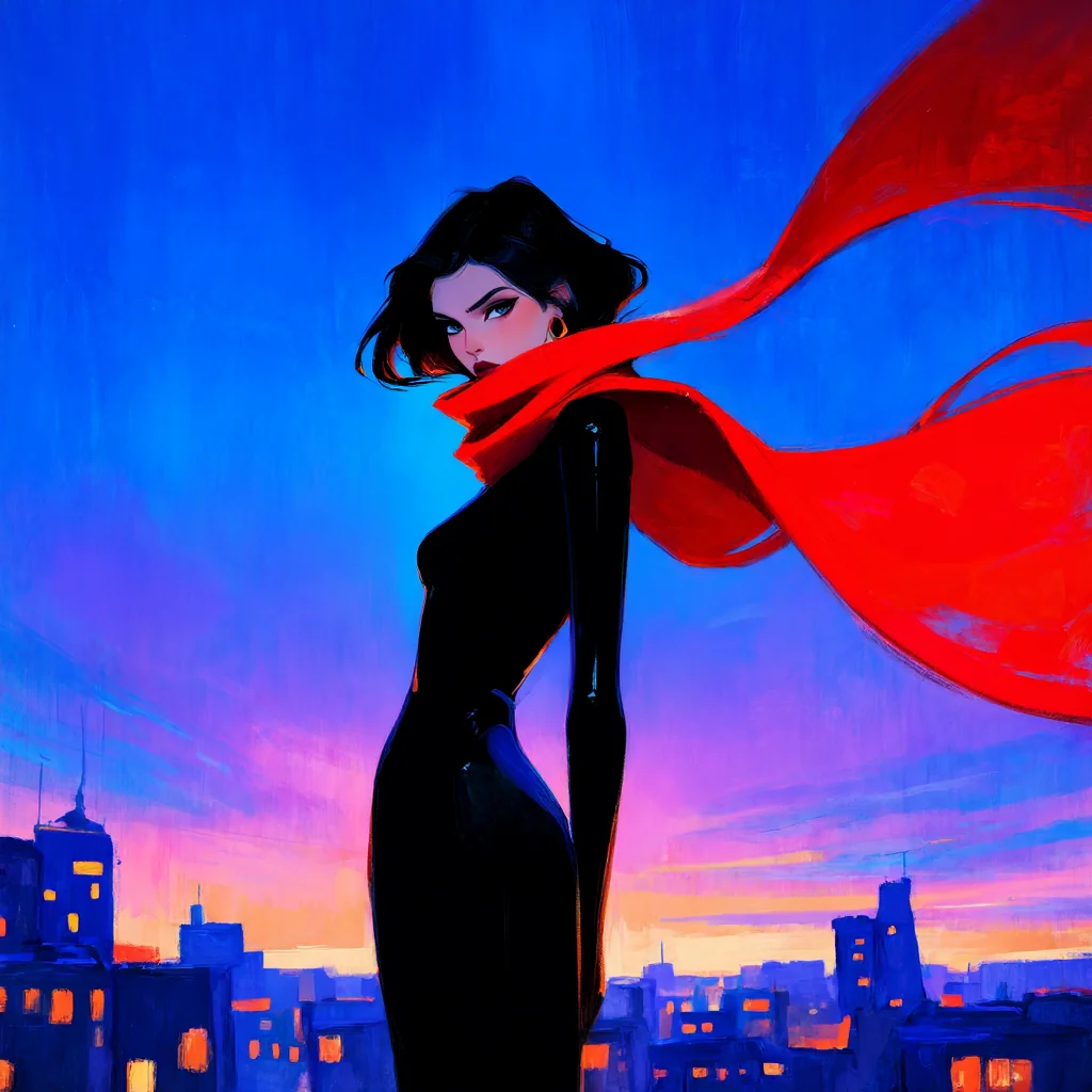 Woman in the Red Scarf. picture 1 of 1