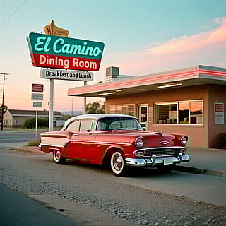 Breakfast at the El Camino diner.'