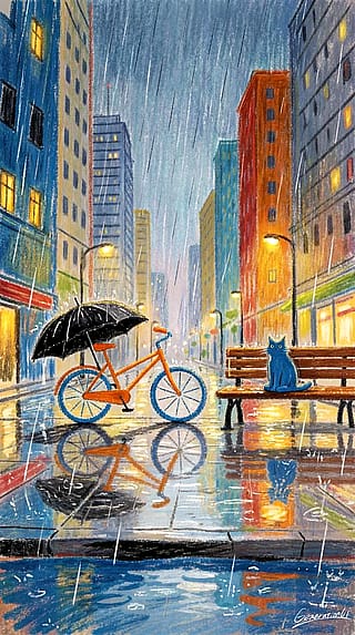 On Rainy Days, the City Becomes a Little Kinder / Phone Wallpaper Archives'