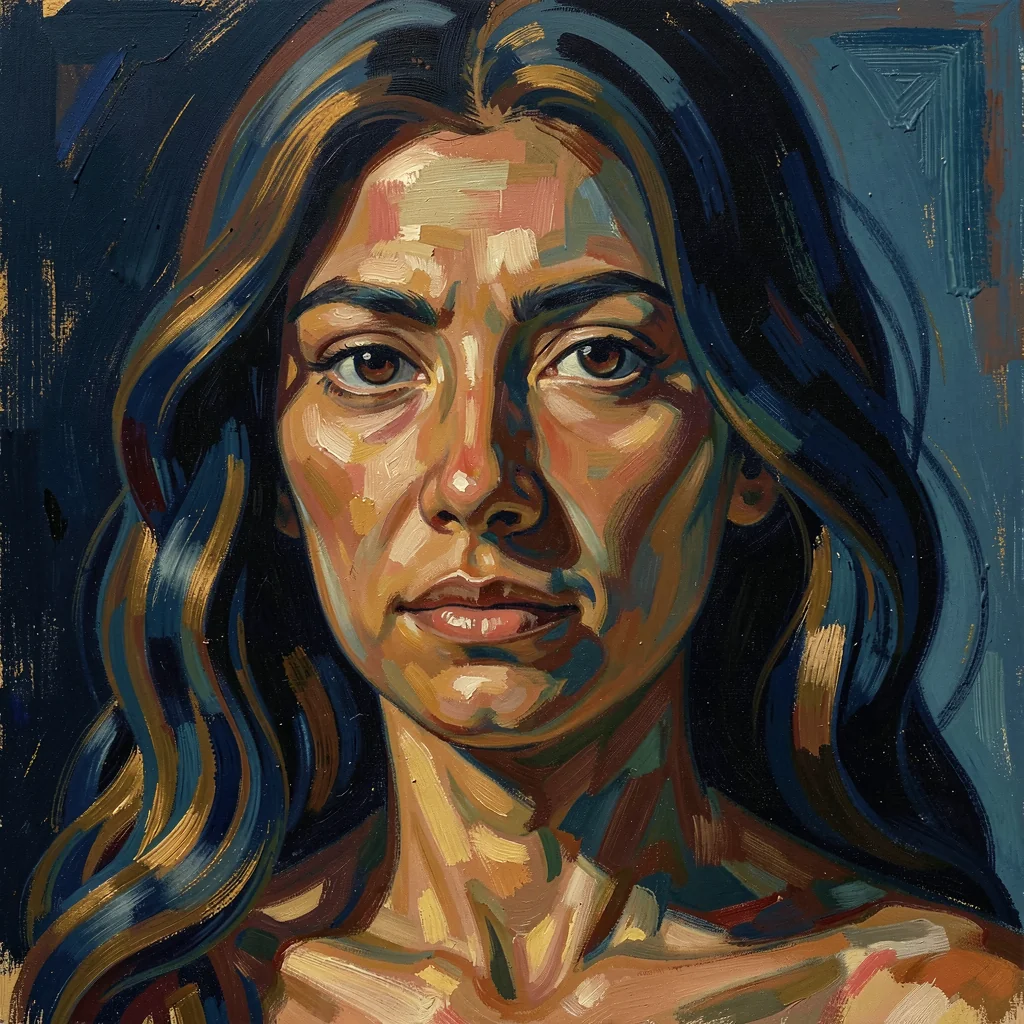 Held in Quiet Color, Post-Impressionist Portrait. Comfyui/Flux2 picture 1 of 1