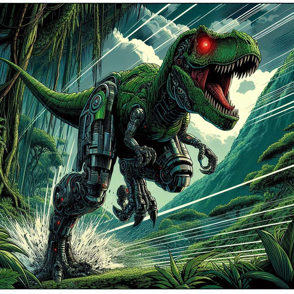 Robot Dinosaur - Comic Style picture 1 of 1