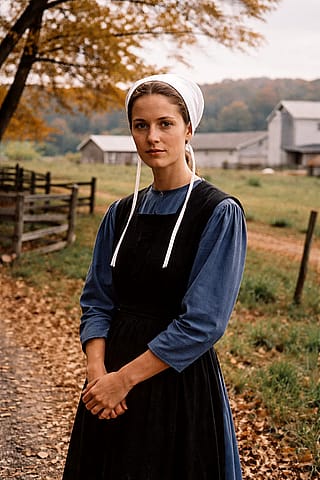 Amish Girl in 1990s Pennsylvania'