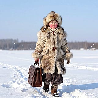 Siberia. A long way to school'