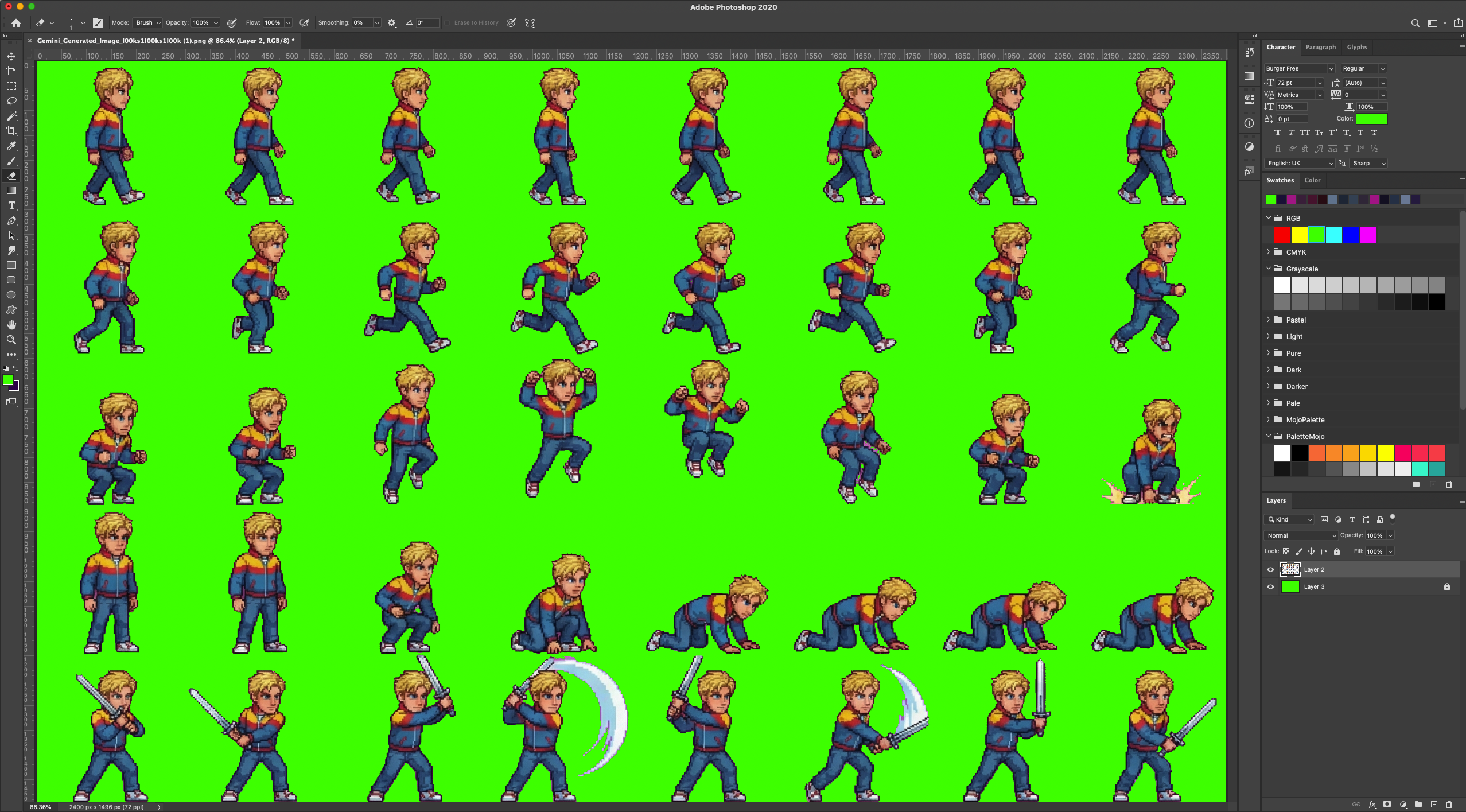 Looking for feedback / advice on my pixel art sprite sheet project. Trying to create a 2d game asset. picture 4 of 9