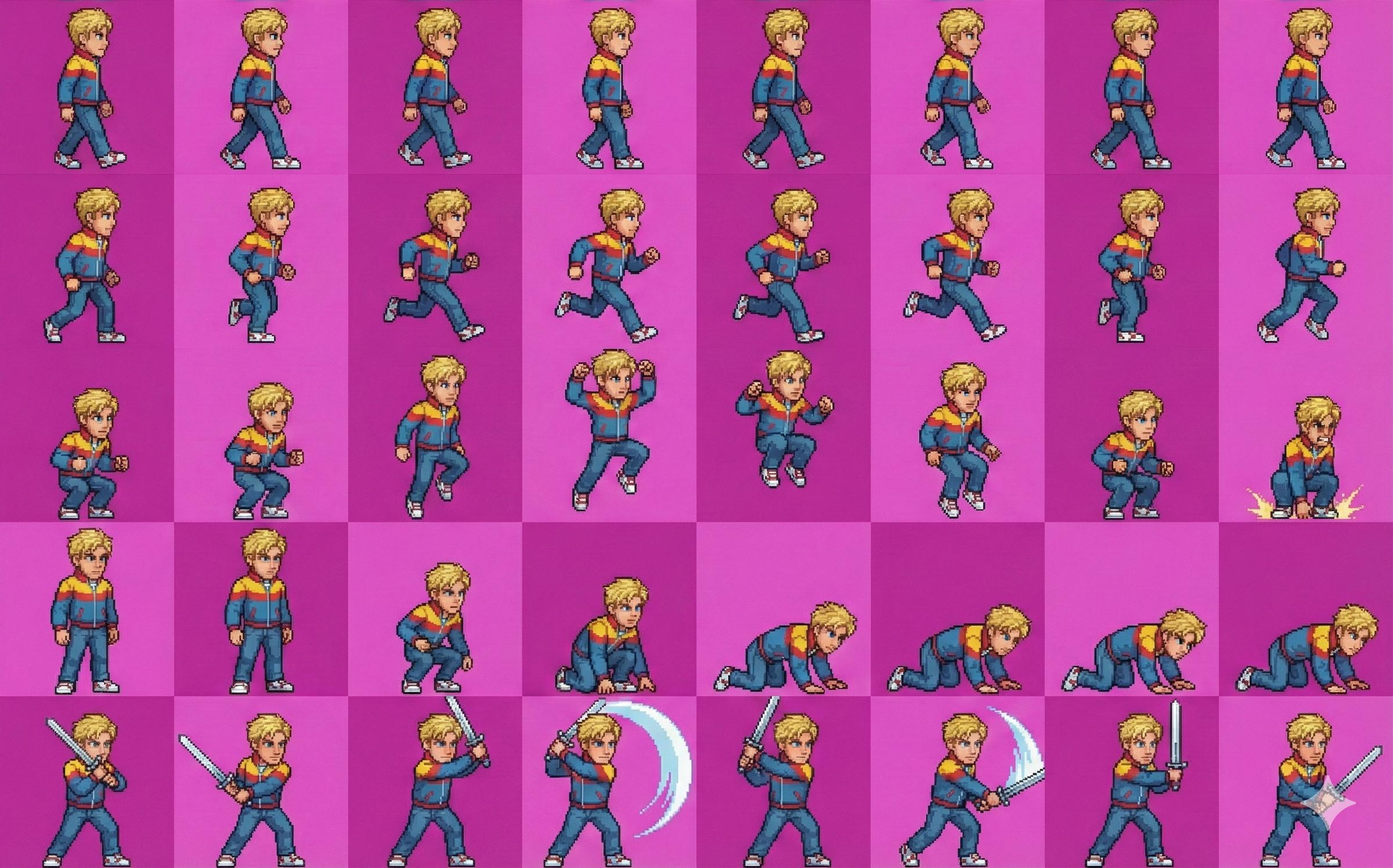 Looking for feedback / advice on my pixel art sprite sheet project. Trying to create a 2d game asset. picture 5 of 9