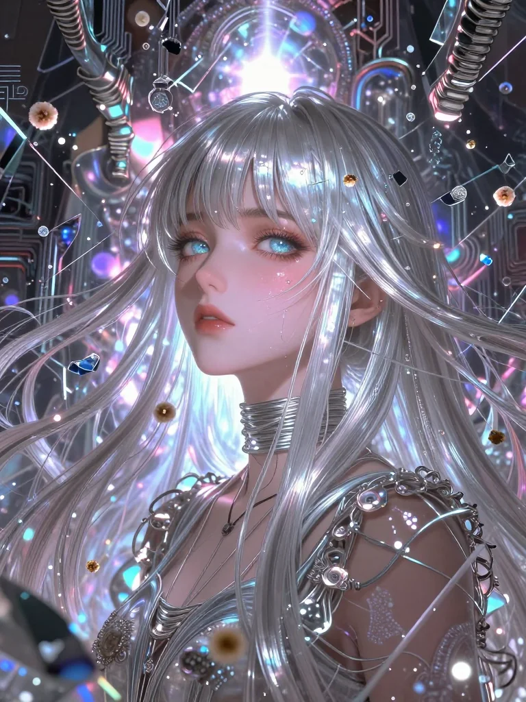 Neon night, twin silver tails picture 1 of 1