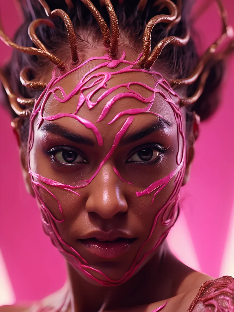 She stares, and the world blushes bright picture 1 of 1