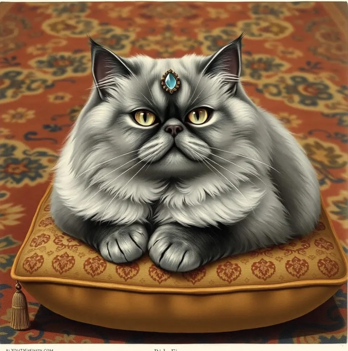 Cat with a gem in its head picture 1 of 1