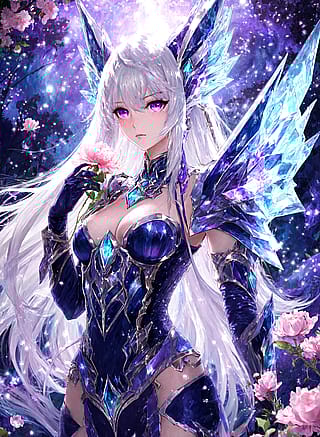 🌸⚡ A warrior of stars and petals — beautiful, formidable, and hauntingly serene.'