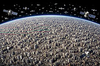 The whole world is covered in apartment buildings'