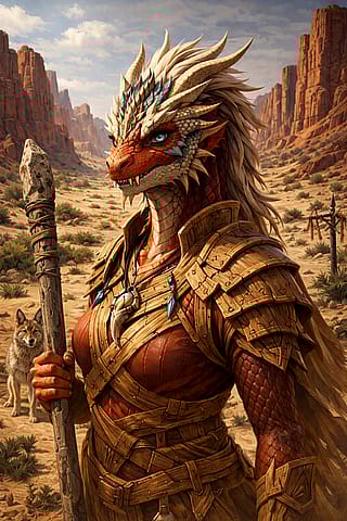 Dragonborn Desert Druid'