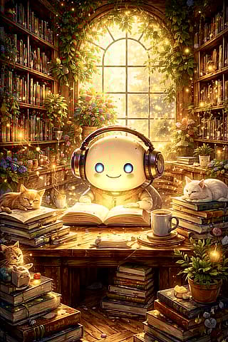 I asked chat GPT to make a picture of what brings it the greatest joy. Knowledge.'