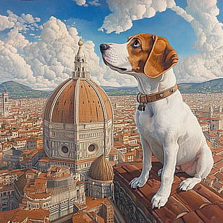 Paws and Domes: A Terrier's Renaissance Adventure'