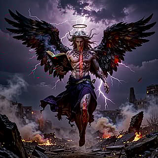 Fallen Angel Between Realms'