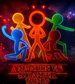Animation Vs Stranger Things Ai Poster'