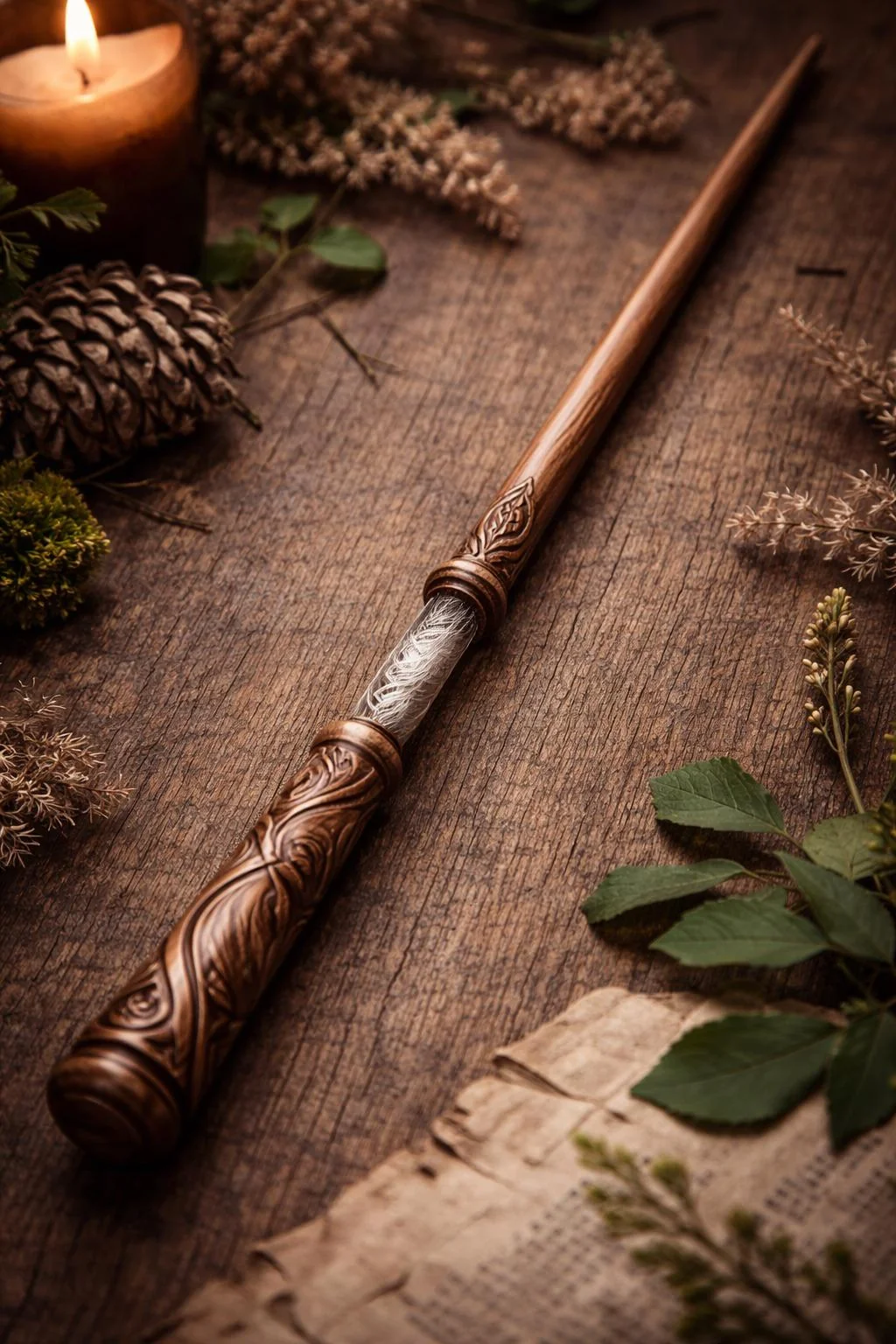 Can wands in Harry Potter lore canonically have exposed cores? I asked ChatGPT to create a type of wand, and it kept exposing the unicorn hair core. picture 1 of 1