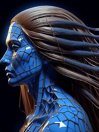 Blue glass sighs, skin sighs'