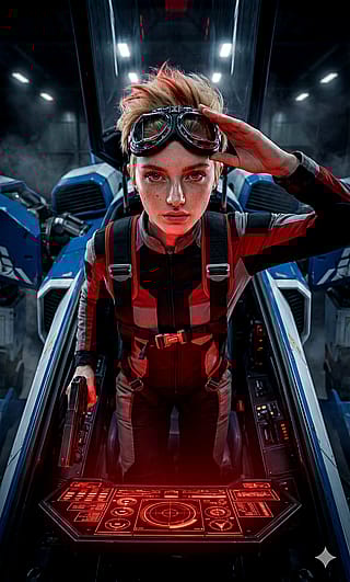 Being a pilot in the future holds itself with prompt nano banana prom'