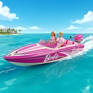 Barbie Go-fast boat!'