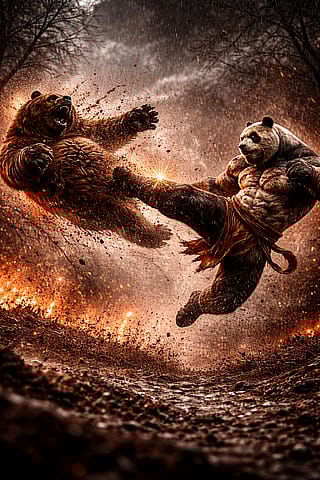 🐼 PANDA vs BEAR 🐻 who wins?'