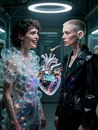 Legendary bubbles under metal skies'