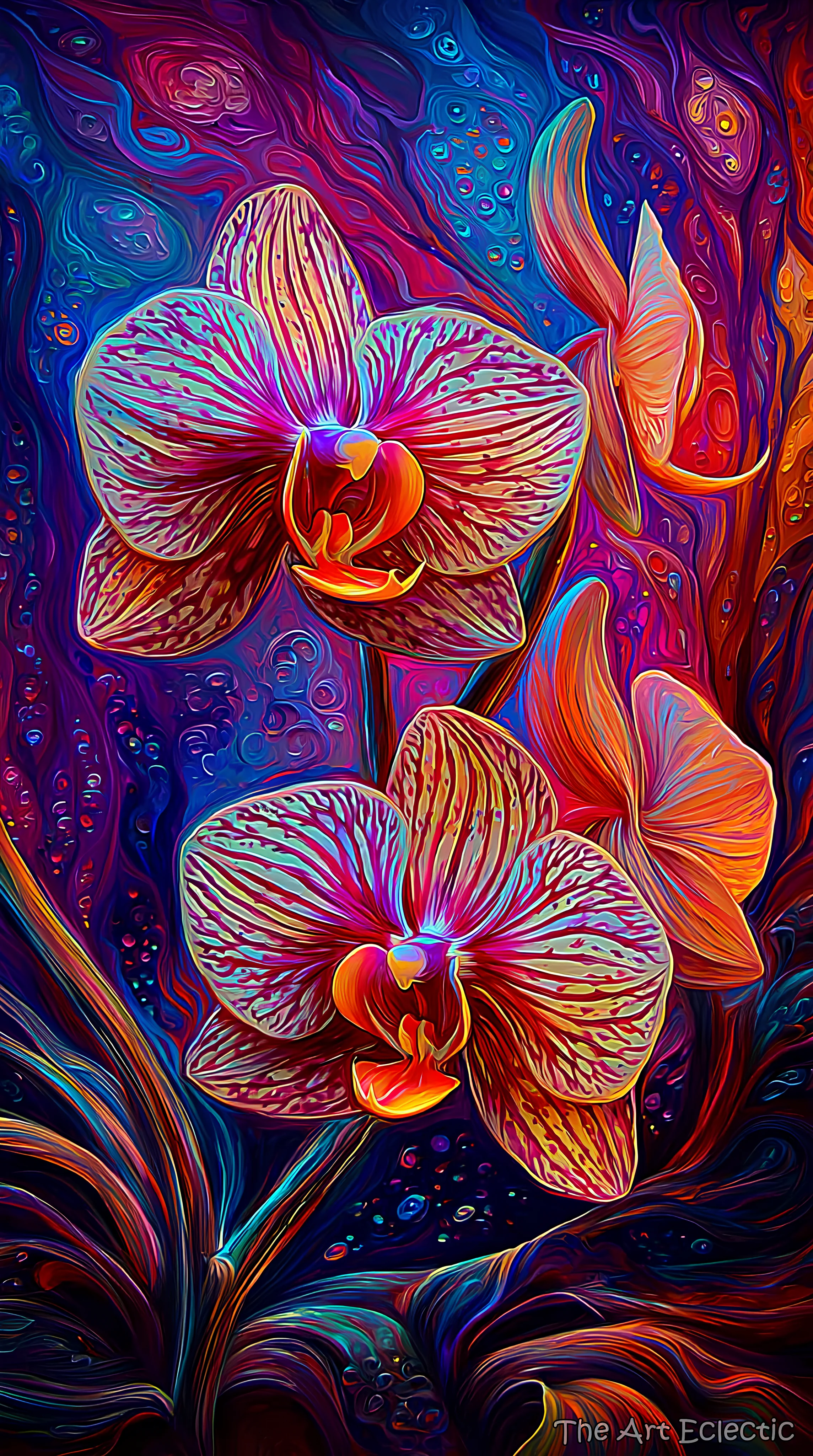 Orchids in the Glowing Night picture 1 of 1
