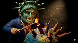 He doesn't want to watch the world burn. He just wants to sell the ashes. 🔥💸'