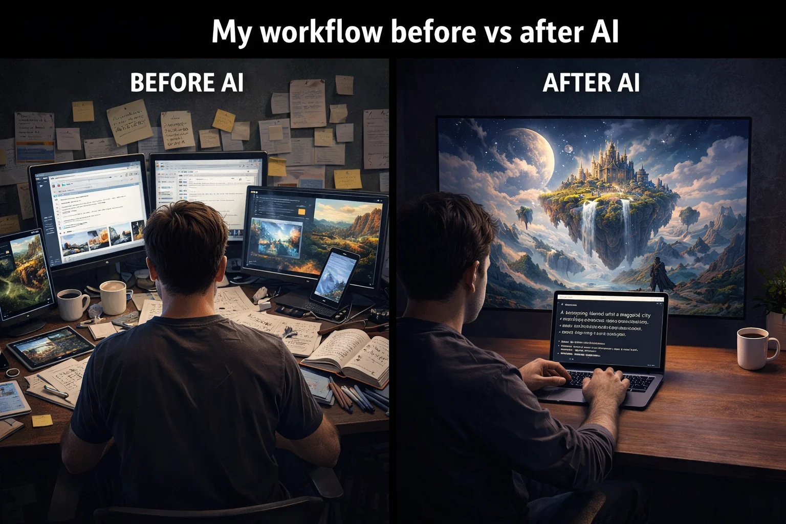 My workflow before vs after AI picture 1 of 1