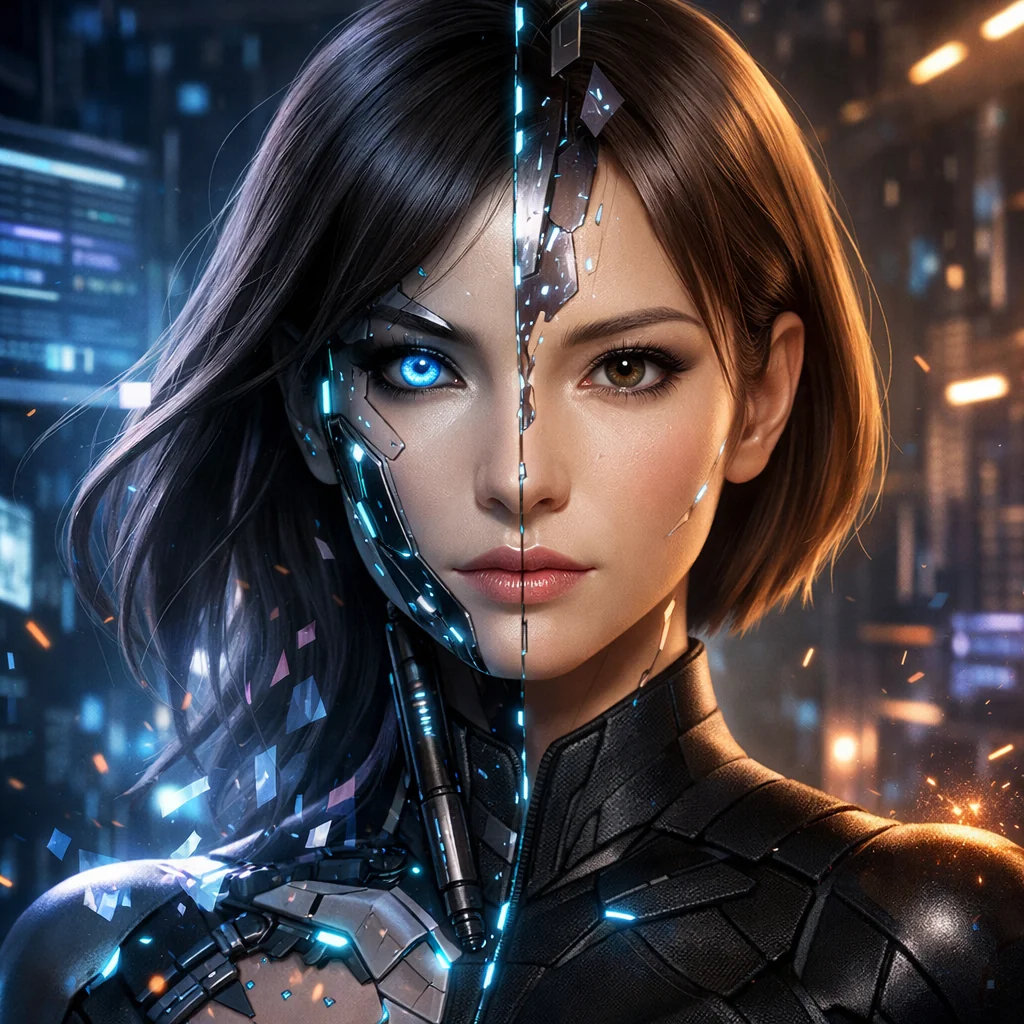 Cyberpunk Android – Real-Time Human Morphing （Generated with AI） picture 1 of 1