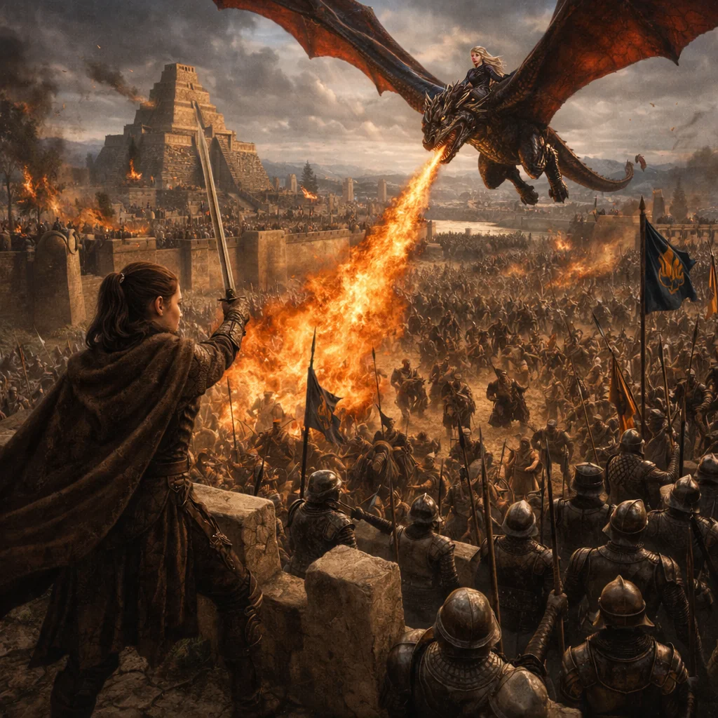 What if Game of Throne's Daenerys and Arya Stark led a desperate defense of Meereen? picture 1 of 1