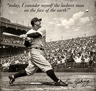A legendary man, Lou Gehrig, the name stake for a terrible disease like ALS.'
