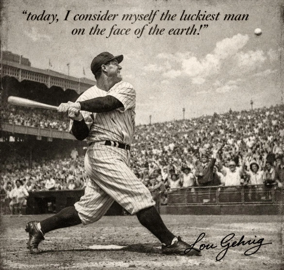 A legendary man, Lou Gehrig, the name stake for a terrible disease like ALS. picture 1 of 1