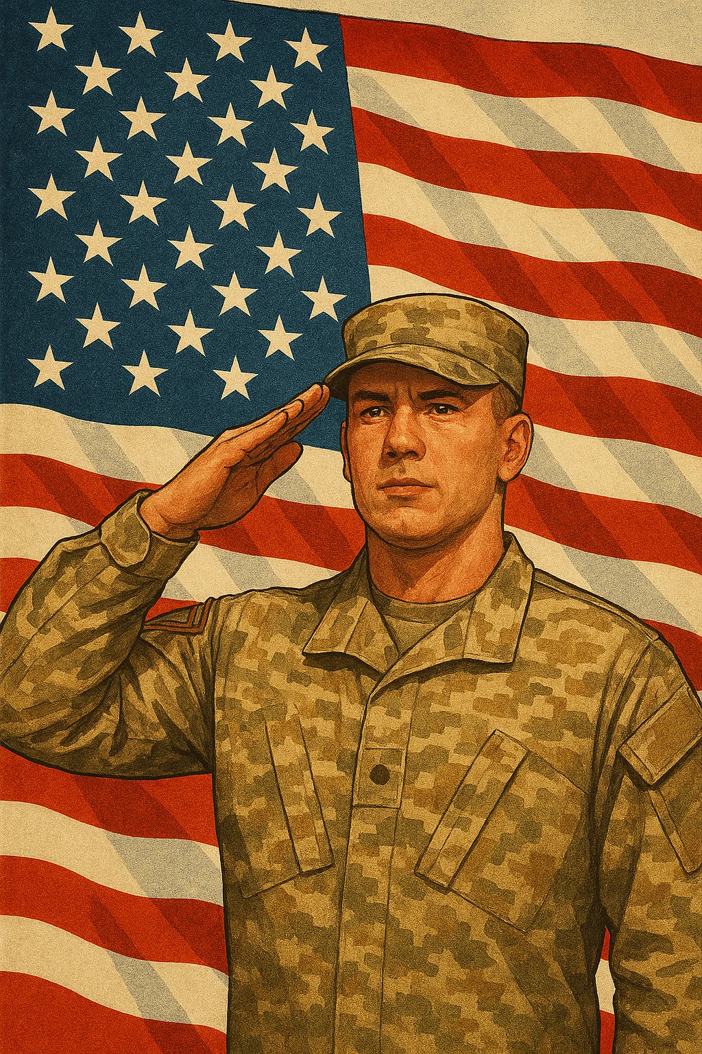 Proud patriot saluting his country picture 1 of 1