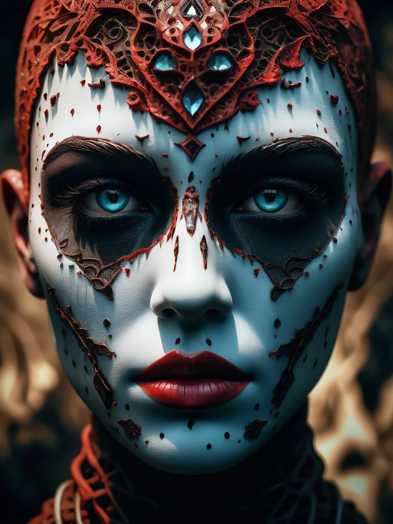 Red crown, blue stare, black silence picture 1 of 1