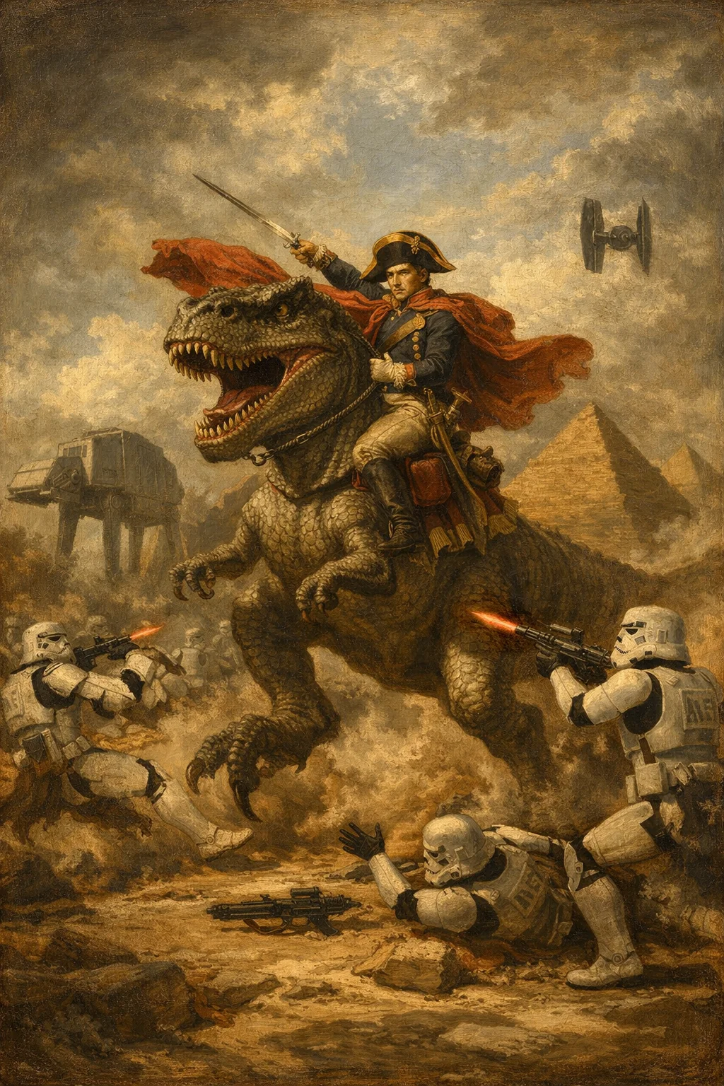 Napoleon defeating the Empire soldiers (scene from Star Wars) picture 1 of 1