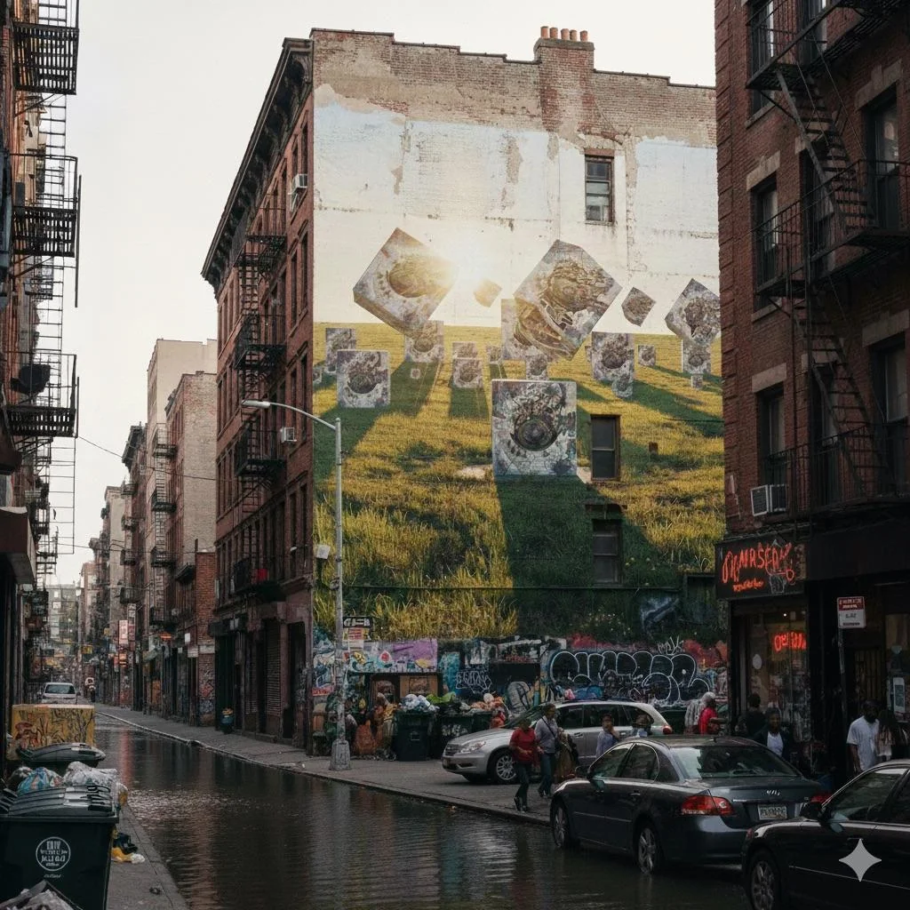 I used Gemini to 'collapse' a 1980s house prompt into a 1950s surrealist painting. picture 1 of 10