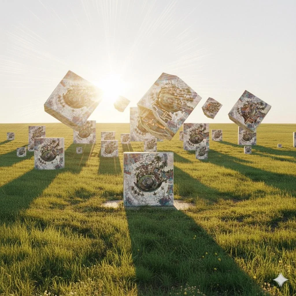 I used Gemini to 'collapse' a 1980s house prompt into a 1950s surrealist painting. picture 7 of 10