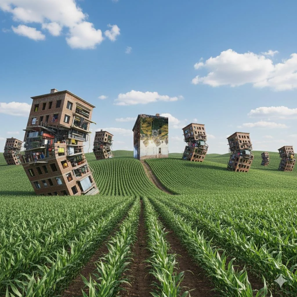 I used Gemini to 'collapse' a 1980s house prompt into a 1950s surrealist painting. picture 10 of 10