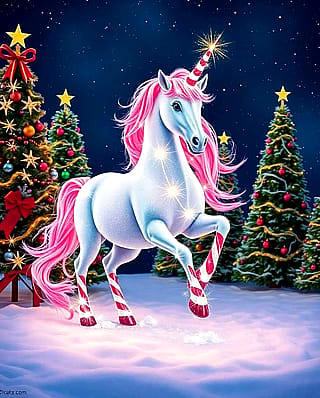 #Christmas Candycane unicorn'