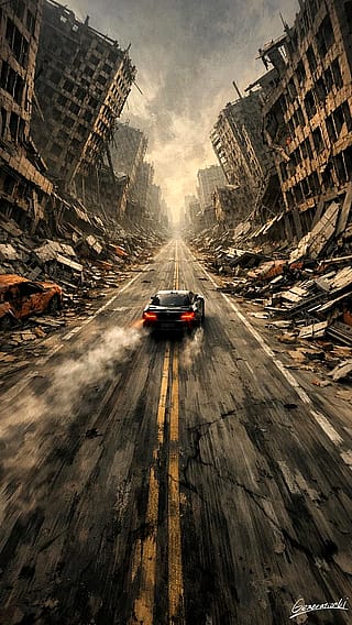 On a Post-Apocalyptic Drive / Phone Wallpaper Archives'