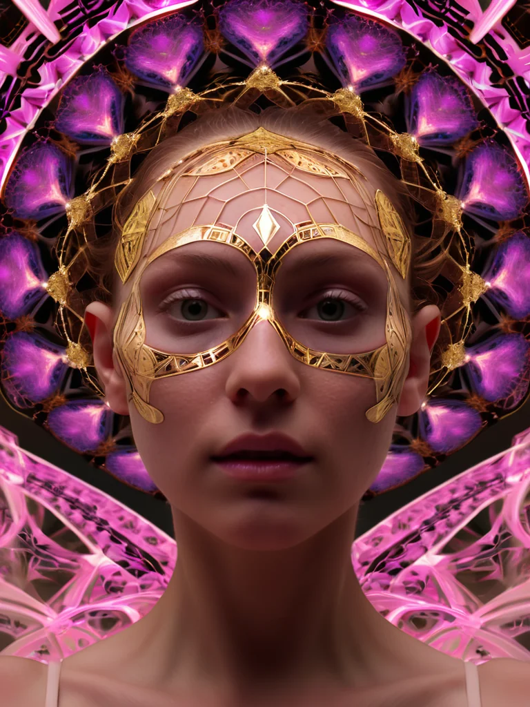 Gold mirrors a purple butterfly's quiet gaze picture 1 of 1