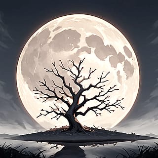 Single Tree Moon'