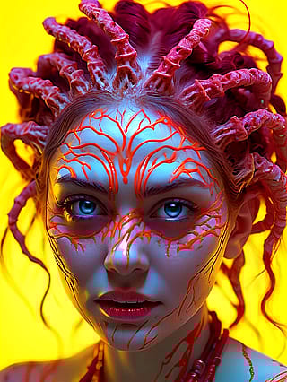 Red ink in golden glare'